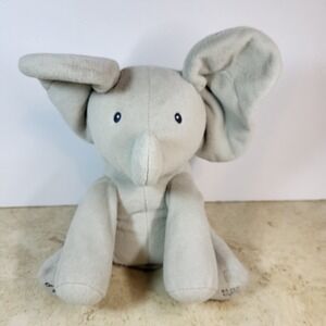 BABY GUND Gray Flappy the Elephant Singing Talking Animated 12" Plush Toy Tested